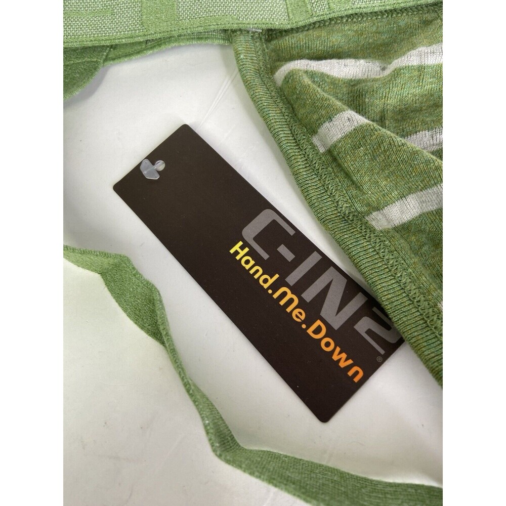 C-IN2 Hand Me Down Jock Strap Underwear Lacinato Green Striped Mens Size M - Picture 3 of 5